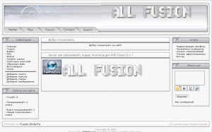 FSWith. Белый шаблон сайта с серыми рамками