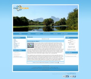 LakeSide. Дизайн сайта с голубым градиентом блоков и бледжно-голубым задним фоном