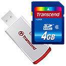  «SD HC 4GB класс 6 + USB card reader карта памяти  TS4GSDHC6-P2» = 650 руб.