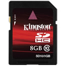  «SDHC 8GB  карта памяти Kingston SD10/8GB» = 1150 руб.