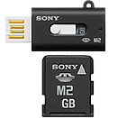  «M2 4GB memory stick micro карта памяти  и USB ридер (Sony Original MSA4GU2)» = 850 руб.