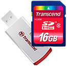  «SDHC 16GB класс 2 + USB card reader карта памяти  TS16GSDHC2-P2» = 1090 руб.