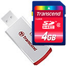  «SDHC 4GB класс 2 + USB card reader карта памяти  TS4GSDHC2-P2» = 690 руб.
