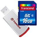  «SD HC 16GB класс 6 + USB card reader карта памяти  TS16GSDHC6-P2» = 1050 руб.