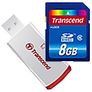  «SD SDHC 8GB класс 6 + USB card reader карта памяти  TS8GSDHC6-P2» = 750 руб.