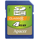  «SD SDHC 4GB класс 6 карта памяти Apacer AP4GSDHC6-R» = 555 руб.