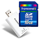  «SD SDHC 16GB Ultra Speed класс 6 + USB card reader карта памяти  TS16GSDHC6-S5W» = 1480 руб.