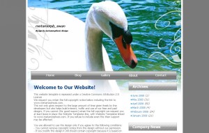 metamorph_swan. Белый шаблон сайта с серыми заголовками меню