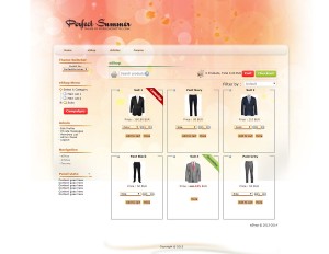 Perfect_Summer. Плавный ненавязчивый дизайн интернет-магазина с розово-оранжевой шапкой